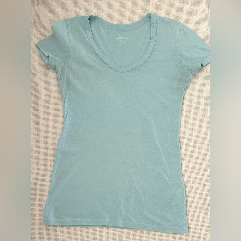 J.Crew Women's Light Blue T-Shirt